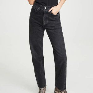 AGOLDE 90s Mid Rise Straight Jeans - 30 - Black